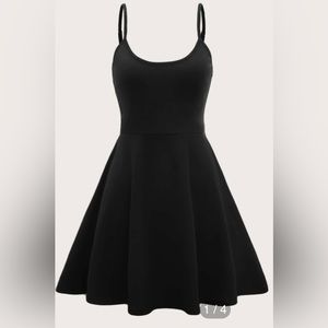 ASOS black mini skater dress size 6.